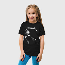 Футболка хлопковая детская James Hetfield, цвет: черный — фото 2