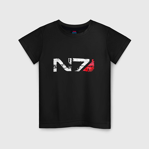 Детская футболка Mass Effect N7 - Logotype / Черный – фото 1