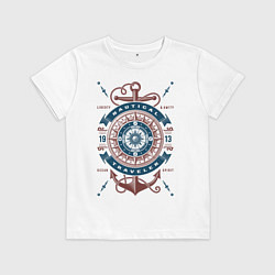 Футболка хлопковая детская Морской путешественник, цвет: белый