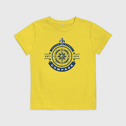 Футболка хлопковая детская Компас 1875, цвет: желтый
