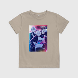 Футболка хлопковая детская Trigger - Семёрка идолов, цвет: миндальный