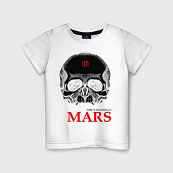 Футболка хлопковая детская 30 STM: Skull, цвет: белый