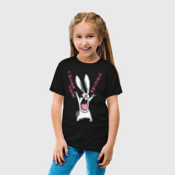 Футболка хлопковая детская Год кролика, с новым годом, кролики, цвет: черный — фото 2