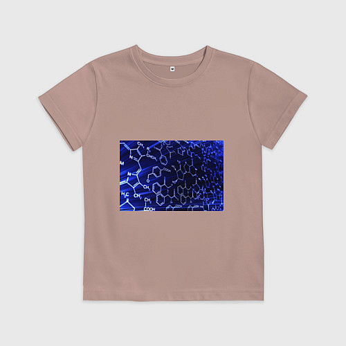 Детская футболка Графическая химия / Пыльно-розовый – фото 1