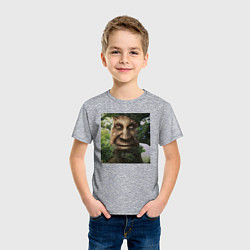 Футболка хлопковая детская Wise Mystical Tree, цвет: меланж — фото 2
