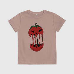 Футболка хлопковая детская Агрессивный красный помидор, цвет: пыльно-розовый