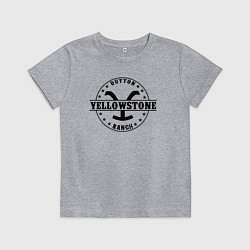 Футболка хлопковая детская Йеллоустоун - Dutton Ранчо, цвет: меланж