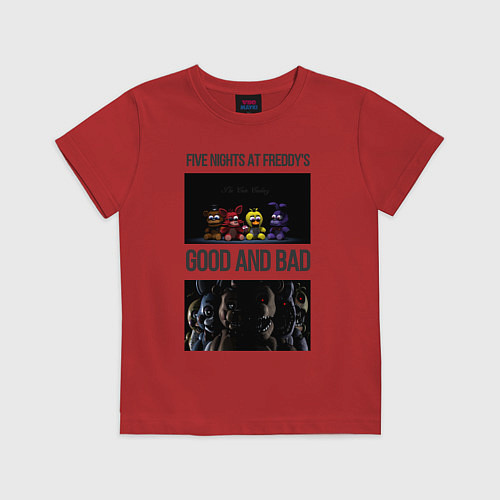 Детская футболка Freddy good and bad / Красный – фото 1