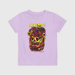 Футболка хлопковая детская Череп фальшивый король, цвет: лаванда