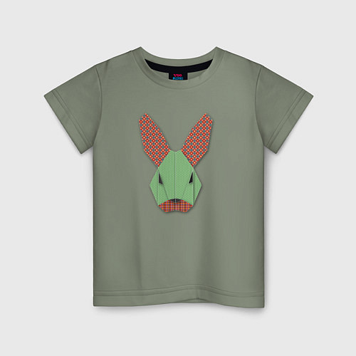 Детская футболка Лоскутный кролик / Авокадо – фото 1