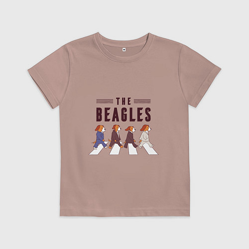 Детская футболка Beagles / Пыльно-розовый – фото 1