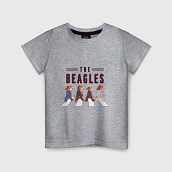 Футболка хлопковая детская Beagles, цвет: меланж