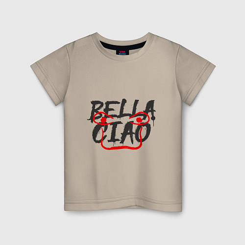 Детская футболка Bella ciao / Миндальный – фото 1