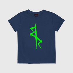 Футболка хлопковая детская Logotype - Cyberpunk: Edgerunners, цвет: тёмно-синий