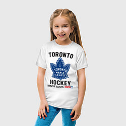 Футболка хлопковая детская Торонто нхл, цвет: белый — фото 2