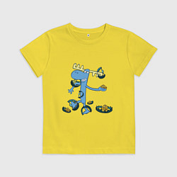 Футболка хлопковая детская Lumpy trap, цвет: желтый