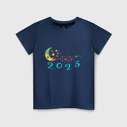 Детская футболка Night 2023 / Тёмно-синий – фото 1