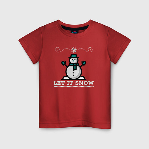 Детская футболка Пусть идёт снег / Красный – фото 1