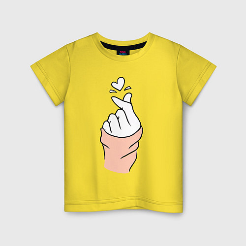 Детская футболка Hand click / Желтый – фото 1