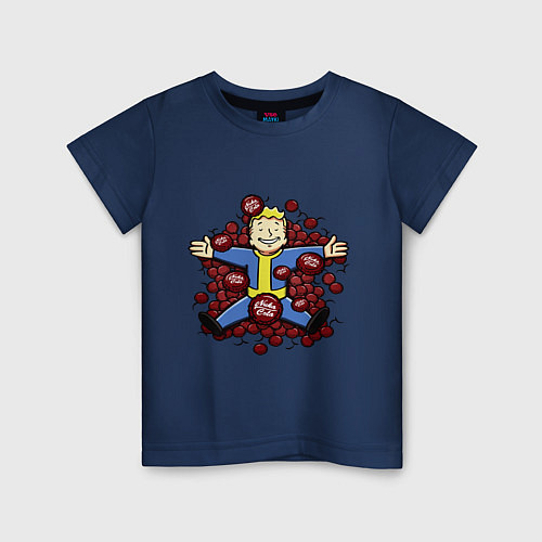 Детская футболка Vault boy caps / Тёмно-синий – фото 1