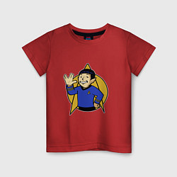 Футболка хлопковая детская Spoke - vault boy, цвет: красный