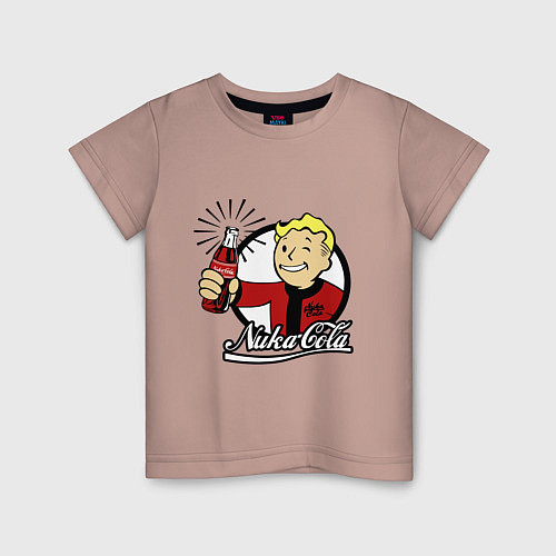 Детская футболка Vault boy - nuka cola / Пыльно-розовый – фото 1