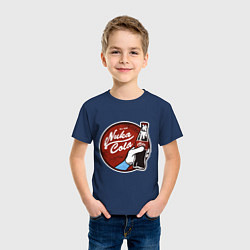 Футболка хлопковая детская Nuka cola sticker, цвет: тёмно-синий — фото 2