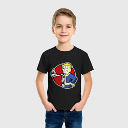 Футболка хлопковая детская Vault boy - skeleton, цвет: черный — фото 2