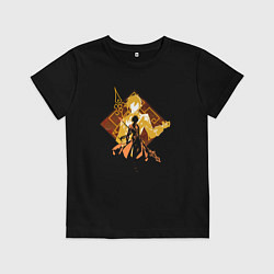 Футболка хлопковая детская Силуэт Чжун Ли, цвет: черный