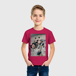 Футболка хлопковая детская Stray Kids Maxident, цвет: маджента — фото 2