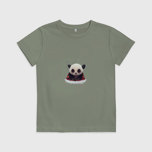 Детская футболка Понурый панда / Авокадо – фото 1