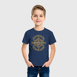 Футболка хлопковая детская Sheriff, цвет: тёмно-синий — фото 2