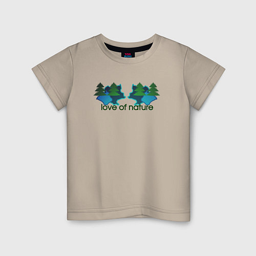 Детская футболка Путь к природе / Миндальный – фото 1