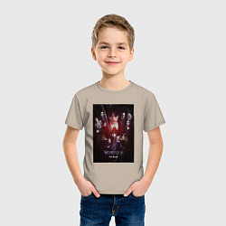 Футболка хлопковая детская Wednesday: Addams Family, цвет: миндальный — фото 2