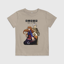 Футболка хлопковая детская Spice and Wolf - Kraft Lawrence, цвет: миндальный