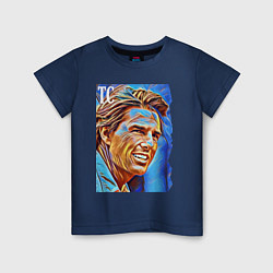 Футболка хлопковая детская Tom Cruise - film actor, цвет: тёмно-синий