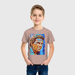 Футболка хлопковая детская Tom Cruise - film actor, цвет: пыльно-розовый — фото 2