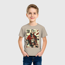 Футболка хлопковая детская Том Харди - кинозвезда, цвет: миндальный — фото 2