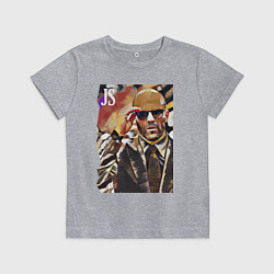 Футболка хлопковая детская Jason Statham - кинозвезда, цвет: меланж