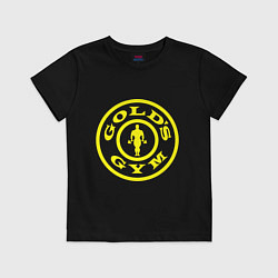 Футболка хлопковая детская Golds GYM, цвет: черный