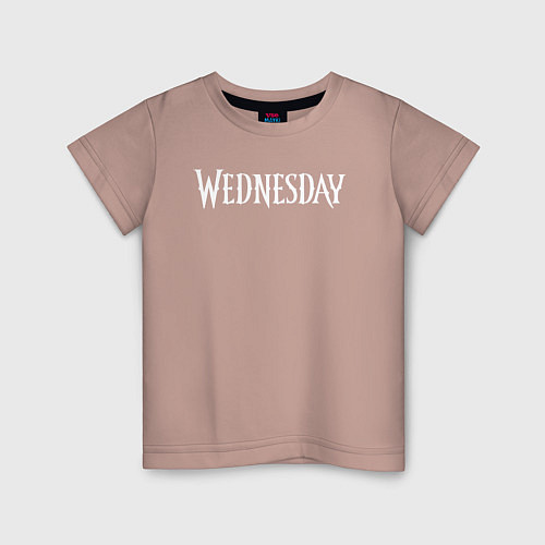 Детская футболка Wednesday Logo / Пыльно-розовый – фото 1