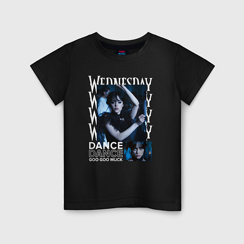 Детская футболка Wednesday dance / Черный – фото 1