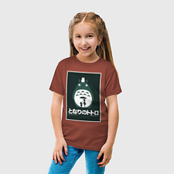 Футболка хлопковая детская Totoro poster, цвет: кирпичный — фото 2