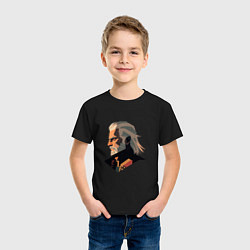 Футболка хлопковая детская The Witcher, цвет: черный — фото 2