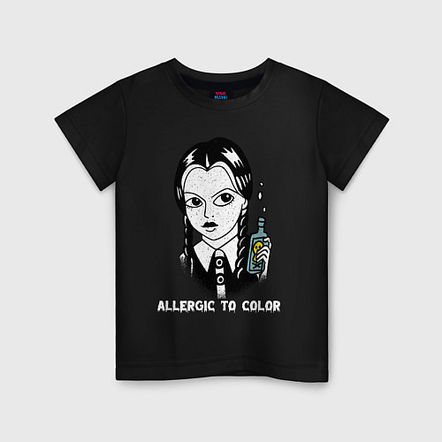 Детская футболка Аддамс Уэнсдэй / Черный – фото 1