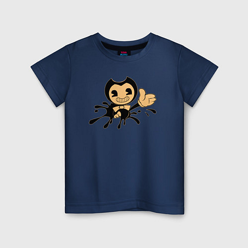 Детская футболка Bendy из красок / Тёмно-синий – фото 1