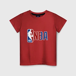 Футболка хлопковая детская NBA - big logo, цвет: красный