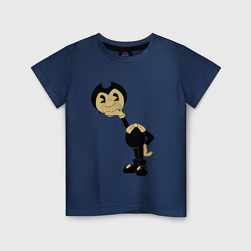 Детская футболка Бенди - фокус / Тёмно-синий – фото 1