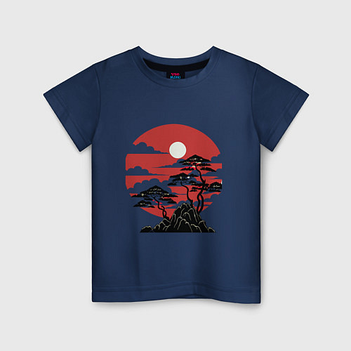 Детская футболка Скалистая Африка / Тёмно-синий – фото 1