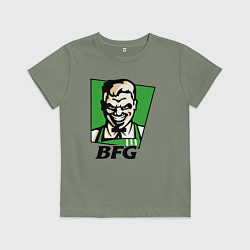 Футболка хлопковая детская Doom BFG, цвет: авокадо